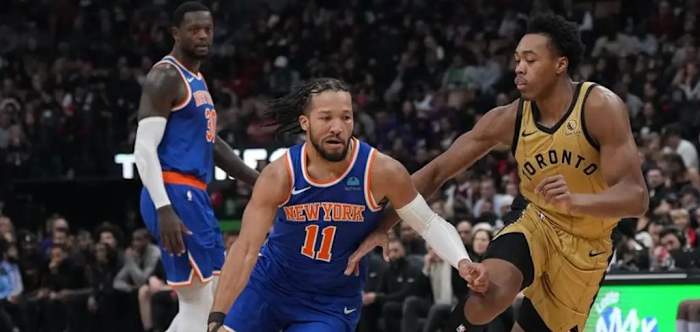 Brunson (11) drives during Friday's win over Toronto